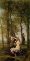 Le Toilette aka Landschaft mit Figuren plein air Romantik Jean Baptiste Camille Corot